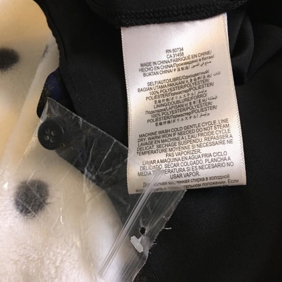 BCBGeneration - Blue Houndstooth Chiffon Pleated Button-Front Mini Dress - Picture 4 of 4